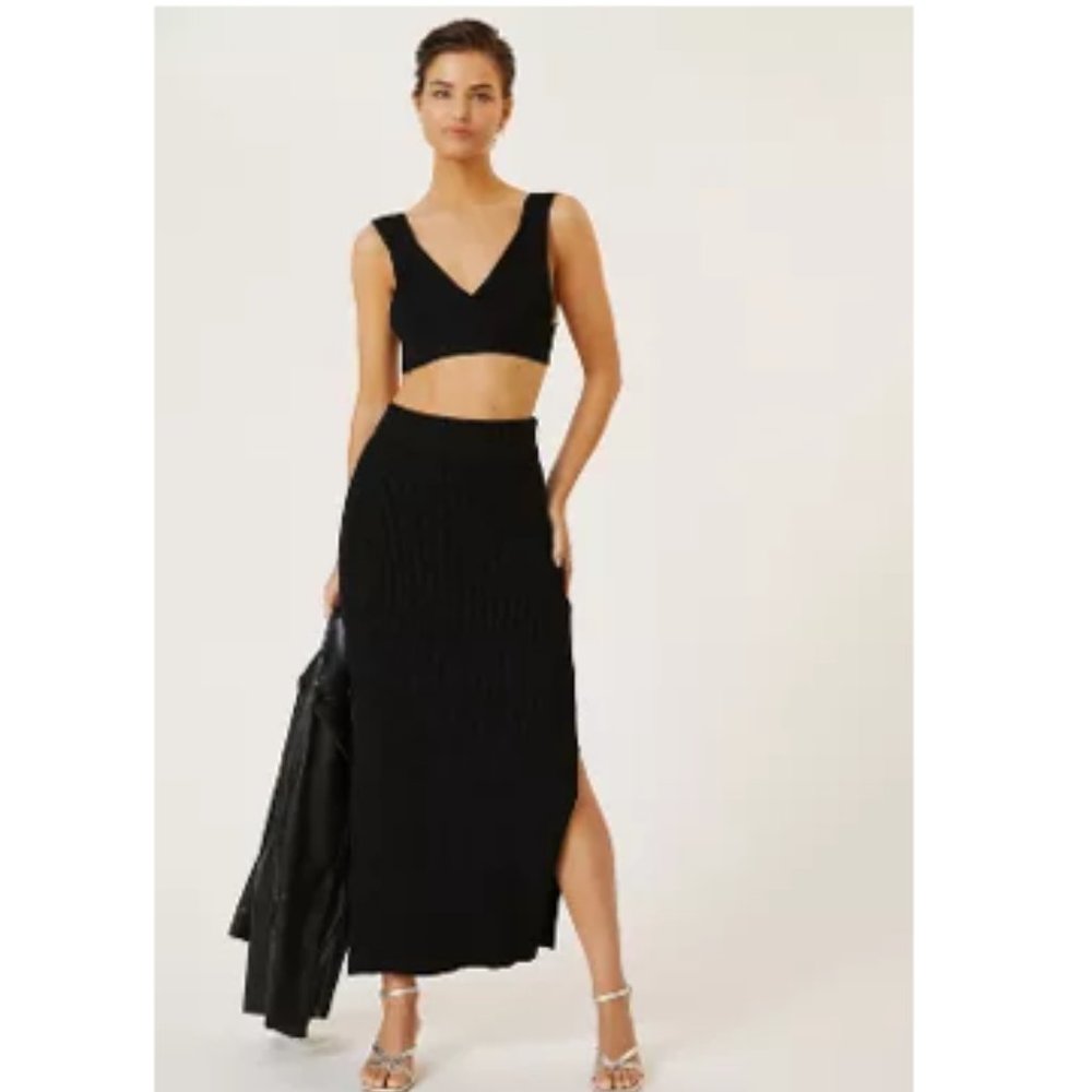 Anthropologie Cropped Tank Sweater and Skirt Set - NWT